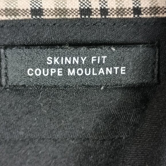 H&M Plaid Skinny Fit Ankle Pants Womens 36 38x28 Brown Dark Academia Preppy - Picture 6 of 8